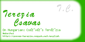 terezia csavas business card